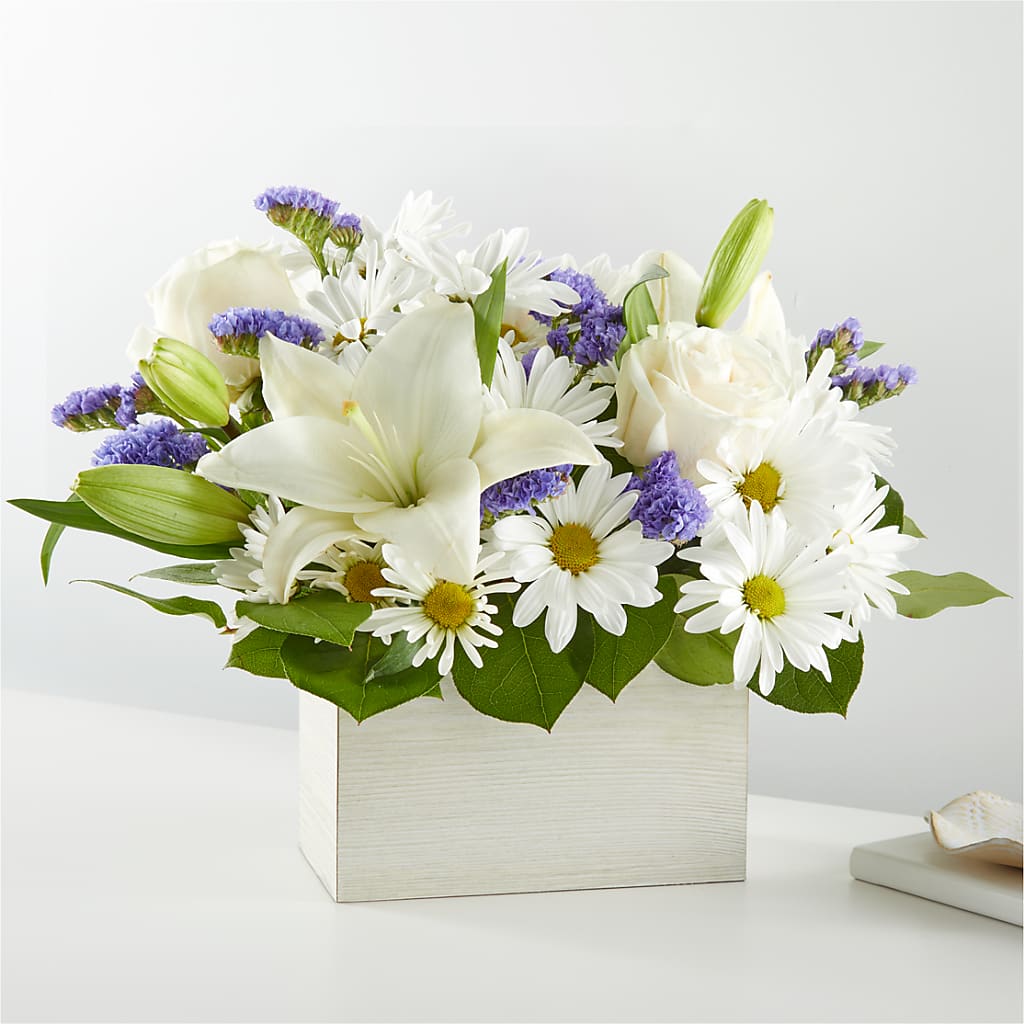 Beyond Blue Box Bouquet – EMERY'S FLOWERS & CO, Maumee OH
