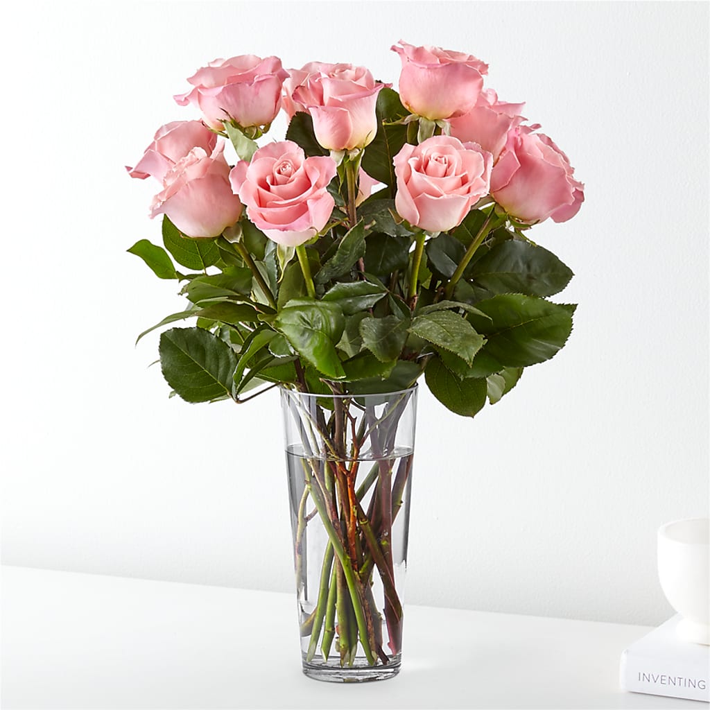 Long Stem Pink Rose Bouquet – EMERY'S FLOWERS & CO, Maumee OH