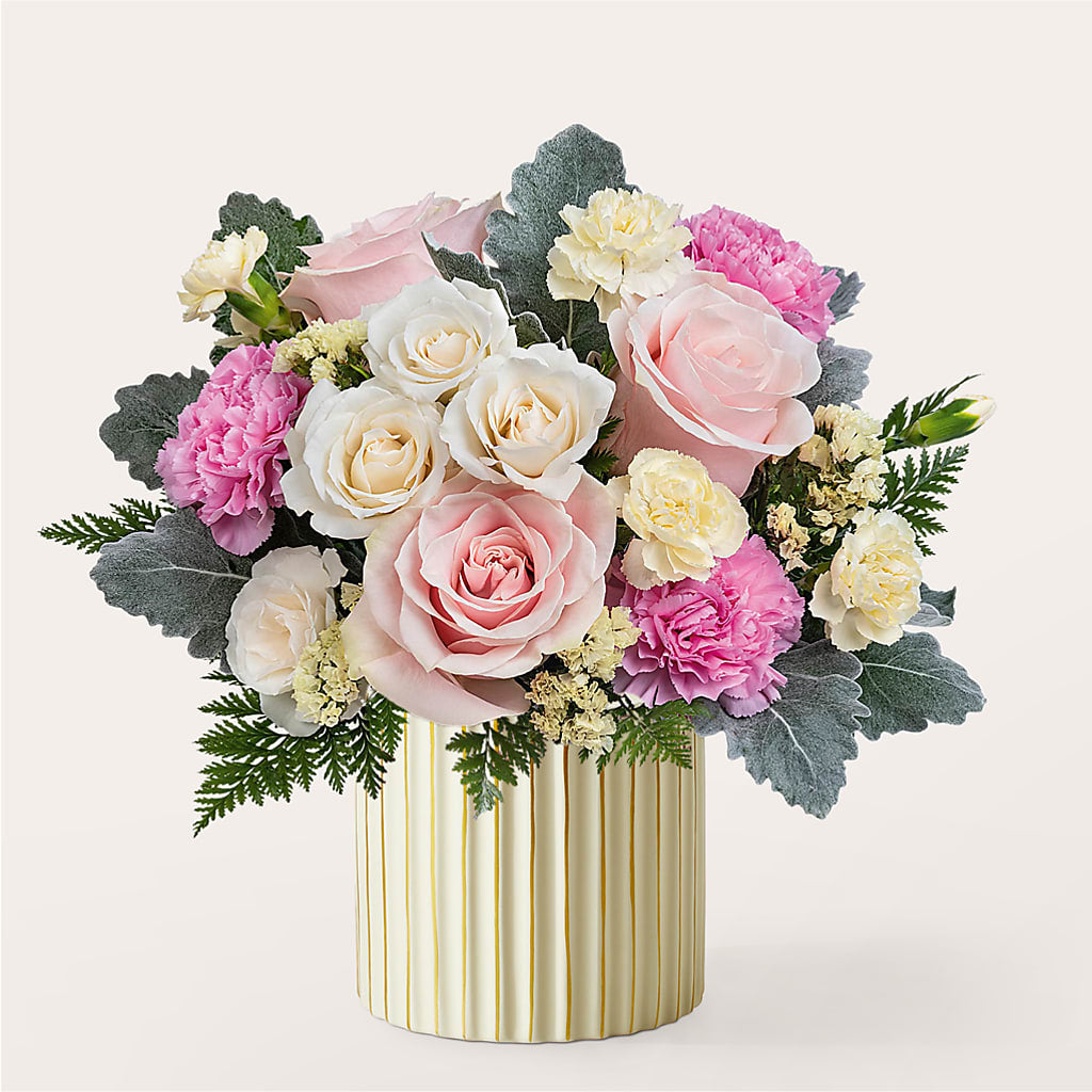 Blissful Moments Bouquet with Ivory Vase – EMERY'S FLOWERS & CO, Maumee OH