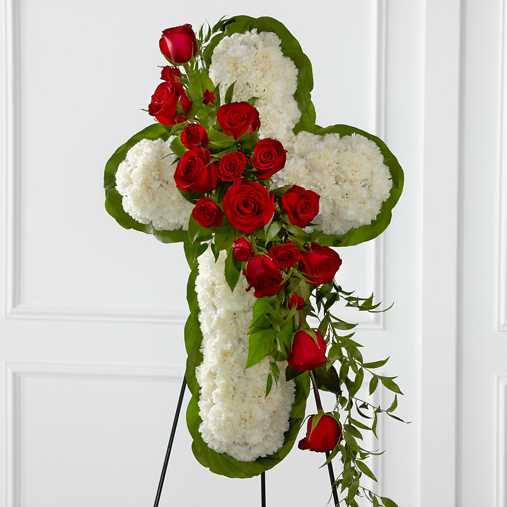 Floral Cross Easel – EMERY'S FLOWERS & CO, Maumee OH