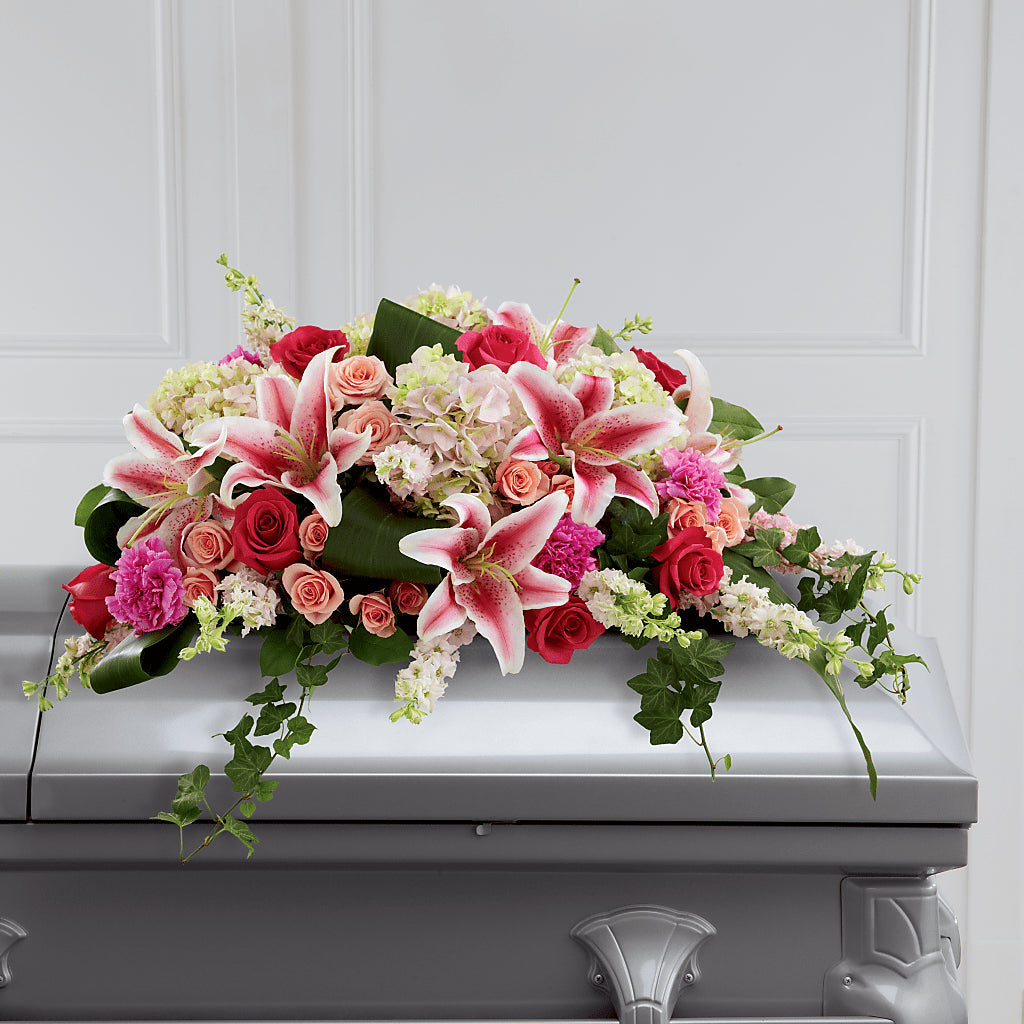 Splendid Grace Casket Spray – EMERY'S FLOWERS & CO, Maumee OH