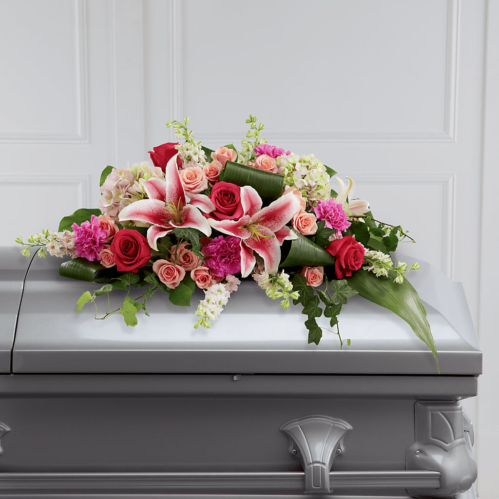 Splendid Grace Casket Spray – EMERY'S FLOWERS & CO, Maumee OH