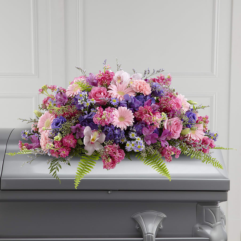 Glorious Garden Casket Spray – EMERY'S FLOWERS & CO, Maumee OH