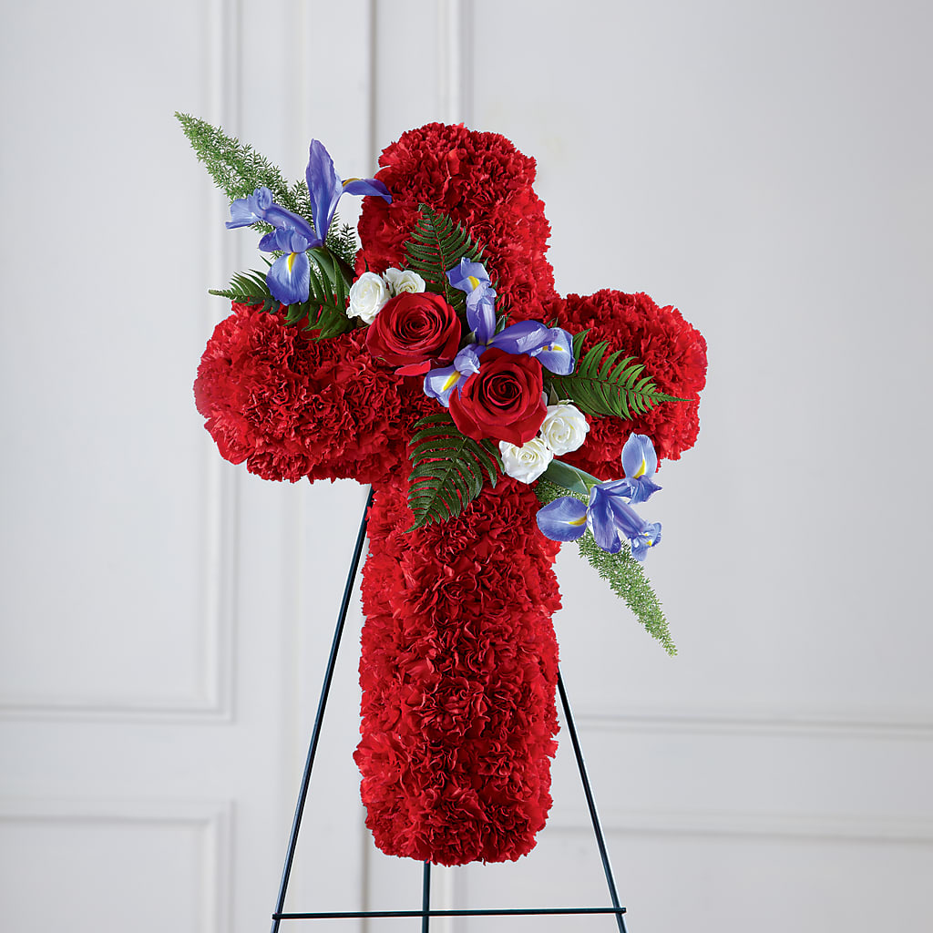 Faithful Hero Floral Cross – EMERY'S FLOWERS & CO, Maumee OH