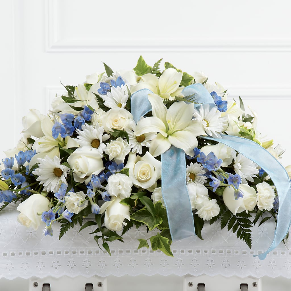 Tender Treasure Casket Spray – EMERY'S FLOWERS & CO, Maumee OH