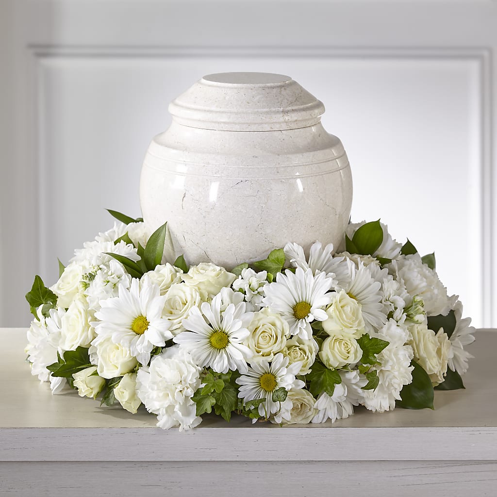 Ivory Gardens Cremation Adornment – EMERY'S FLOWERS & CO, Maumee OH