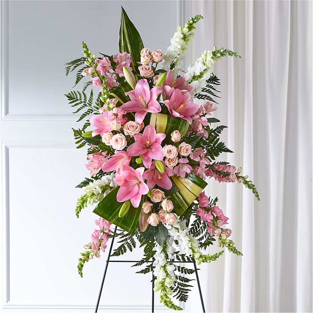 Elegant Embrace Standing Spray – EMERY'S FLOWERS & CO, Maumee OH