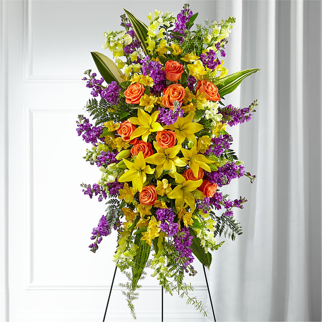 Thoughtful Prayers Standing Spray – EMERY'S FLOWERS & CO, Maumee OH