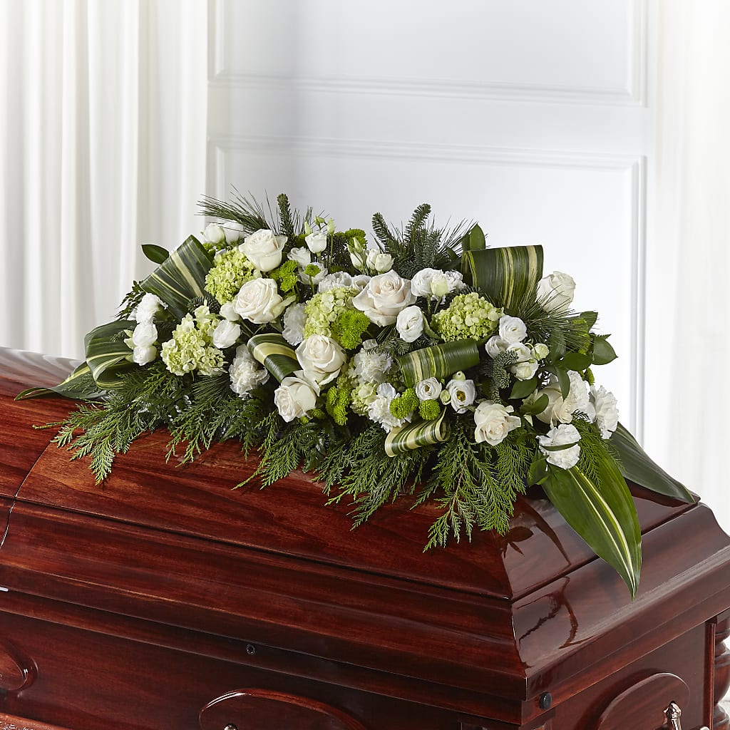 Hopeful Gesture Casket Spray – EMERY'S FLOWERS & CO, Maumee OH