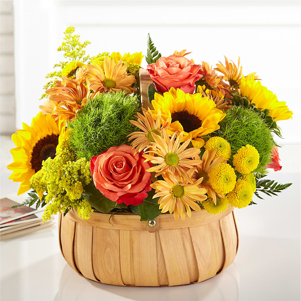 Harvest Sunflower Basket – EMERY'S FLOWERS & CO, Maumee OH