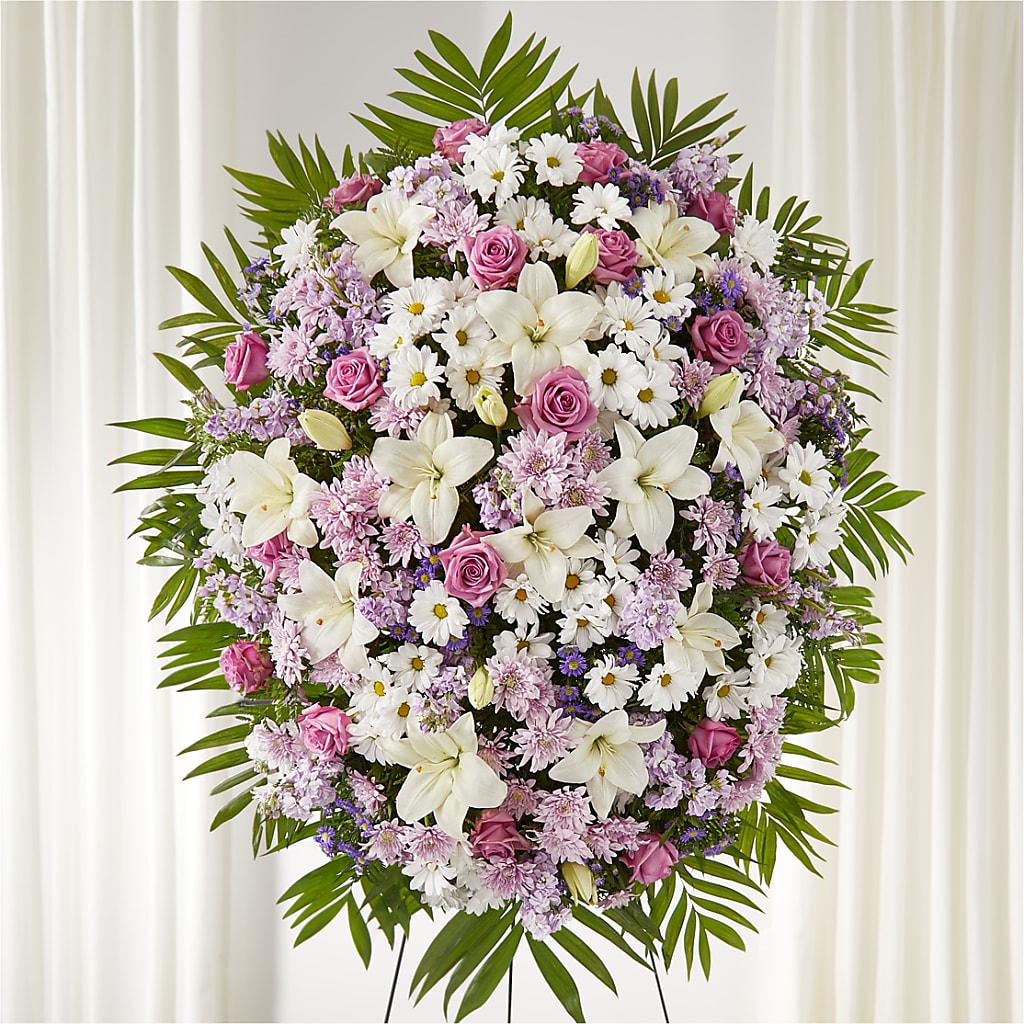 Surrounded by Love Standing Spray – EMERY'S FLOWERS & CO, Maumee OH