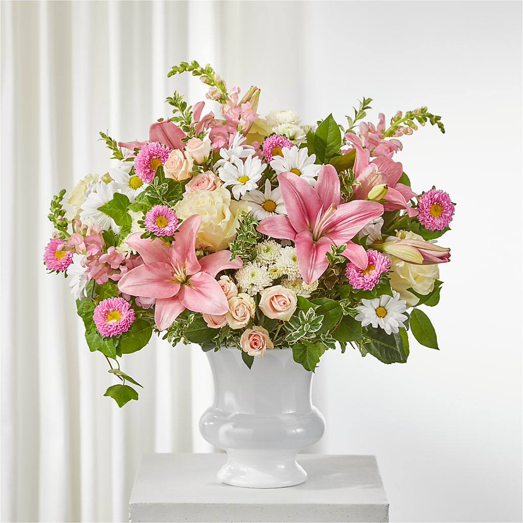 Empathetic Blooms Urn Arrangement – EMERY'S FLOWERS & CO, Maumee OH