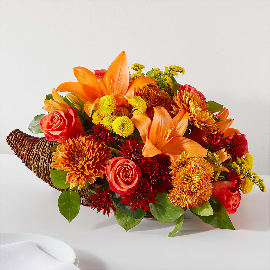 Bouquet of Blessings Cornucopia – EMERY'S FLOWERS & CO, Maumee OH