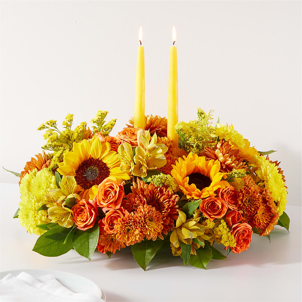 Autumn Harmony Centerpiece – EMERY'S FLOWERS & CO, Maumee OH