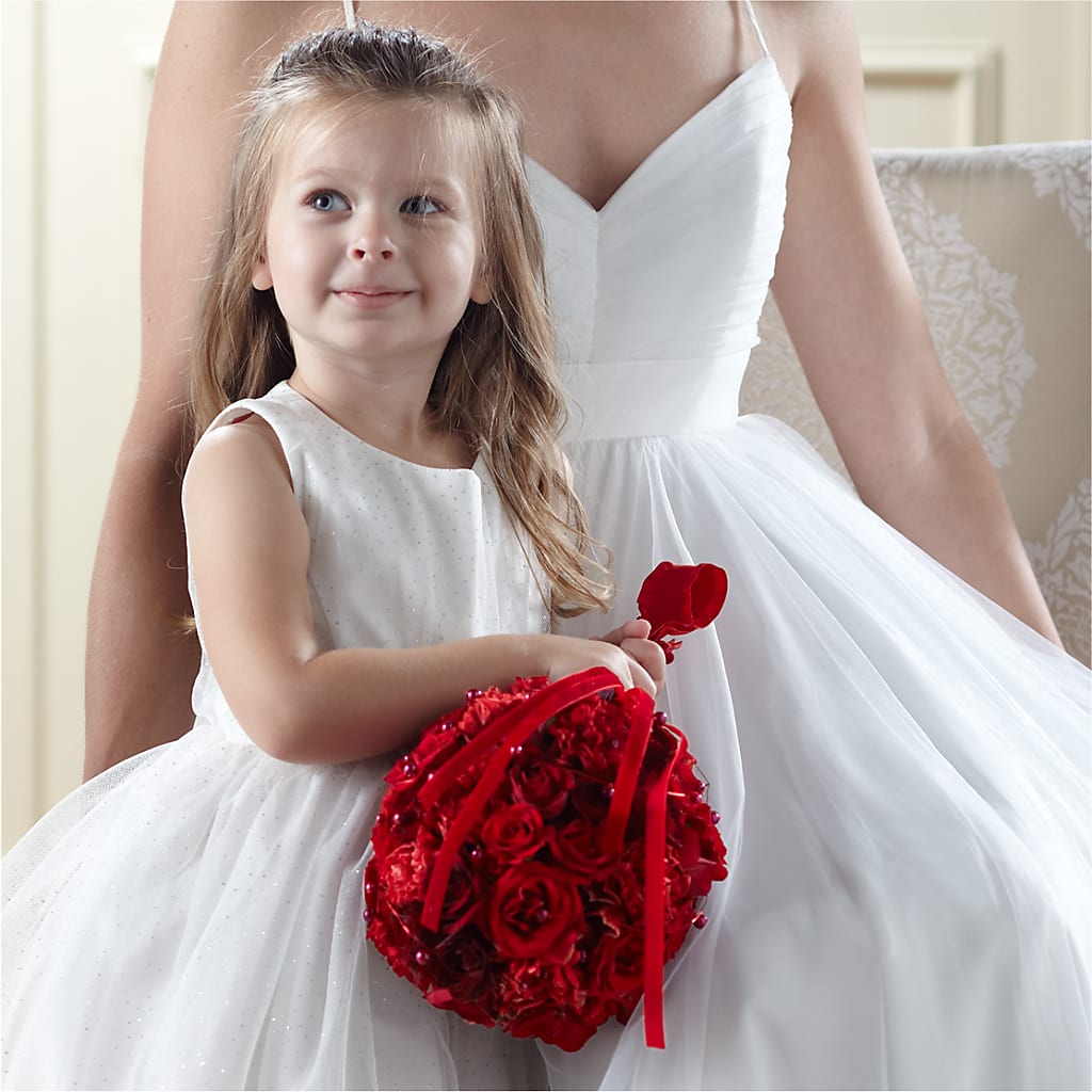Pure at Heart Flower Girl Arrangement – EMERY'S FLOWERS & CO, Maumee OH