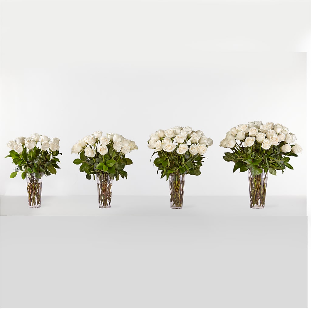 Long Stem White Rose Bouquet – EMERY'S FLOWERS & CO, Maumee OH