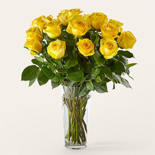 Long Stem Yellow Rose Bouquet – EMERY'S FLOWERS & CO, Maumee OH