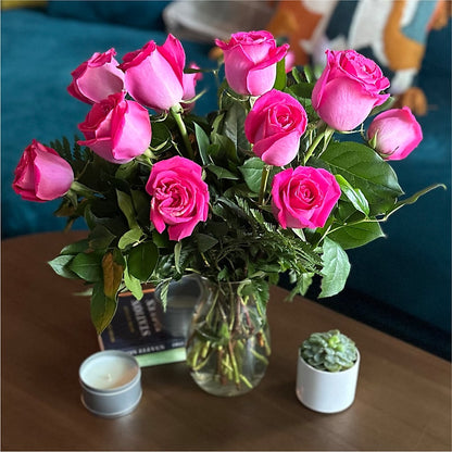 Long Stem Pink Rose Bouquet – EMERY'S FLOWERS & CO, Maumee OH