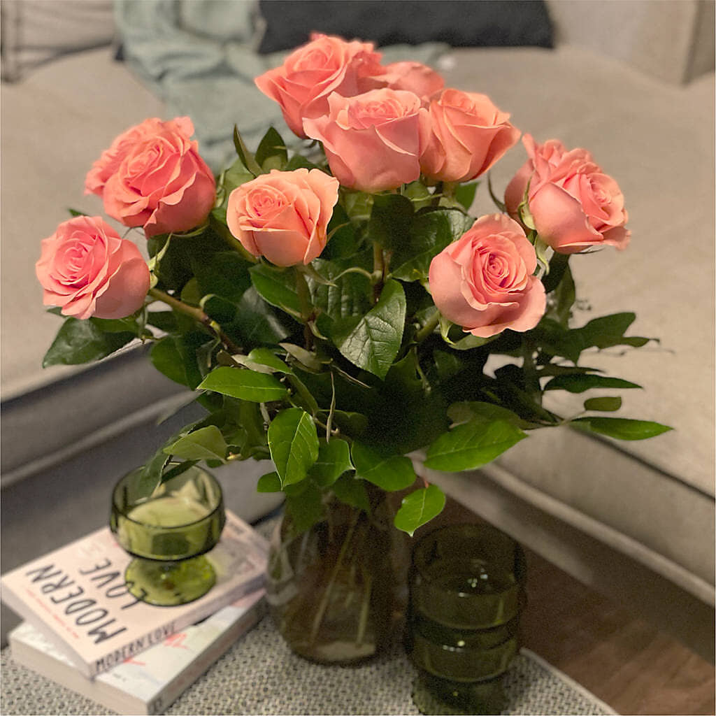 Long Stem Pink Rose Bouquet – EMERY'S FLOWERS & CO, Maumee OH