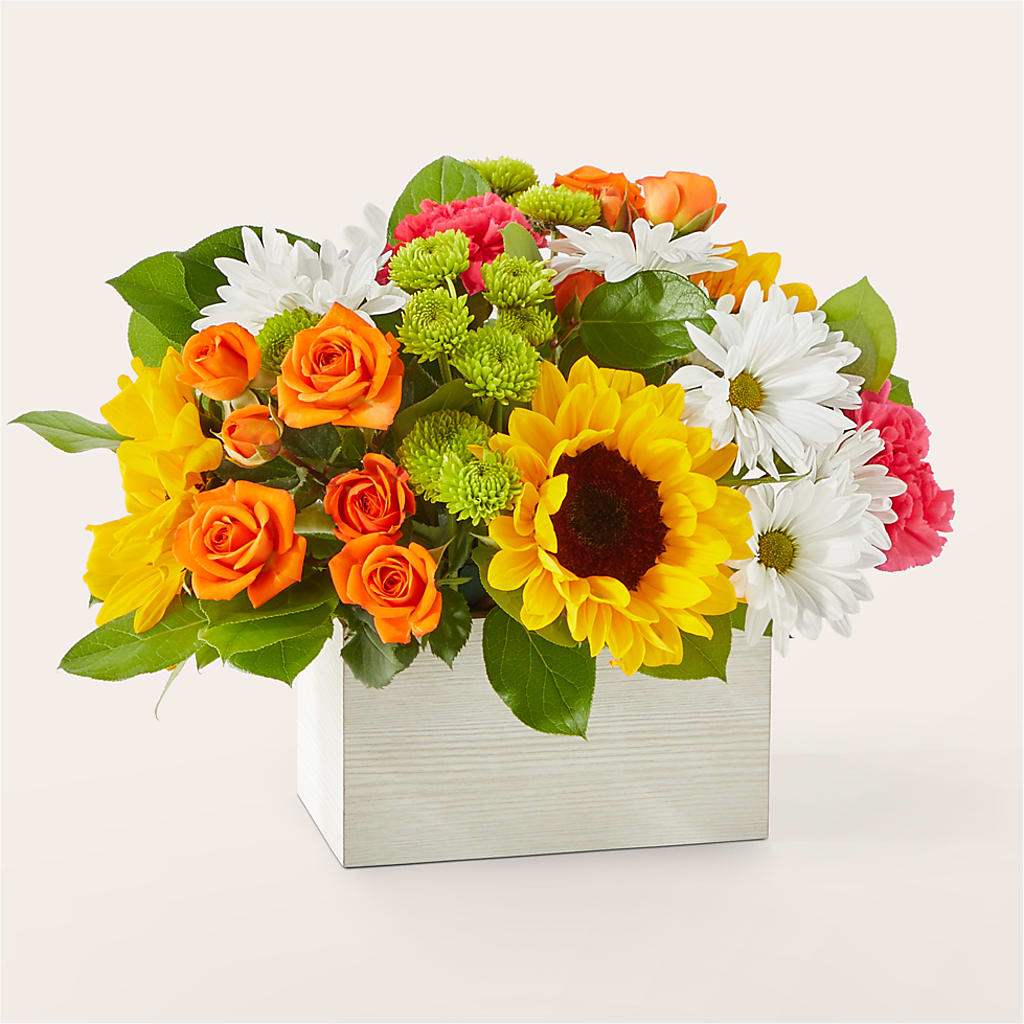 Sun-drenched Blooms Box Bouquet – EMERY'S FLOWERS & CO, Maumee OH