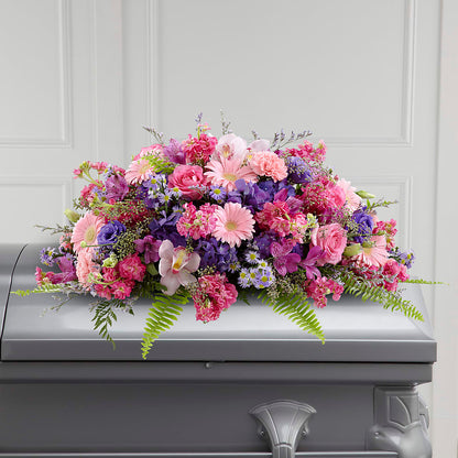 Glorious Garden Casket Spray – EMERY'S FLOWERS & CO, Maumee OH