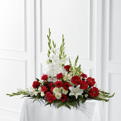 Crimson & White Arrangement – EMERY'S FLOWERS & CO, Maumee OH