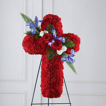 Faithful Hero Floral Cross – EMERY'S FLOWERS & CO, Maumee OH
