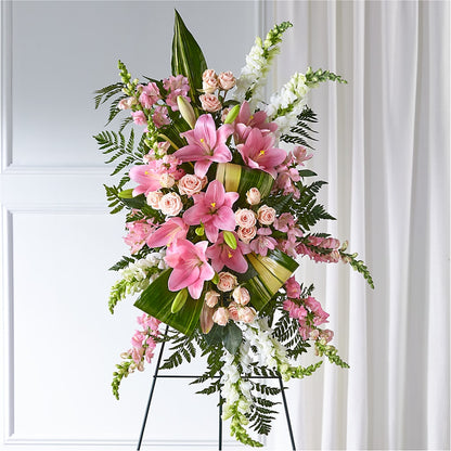 Elegant Embrace Standing Spray – EMERY'S FLOWERS & CO, Maumee OH