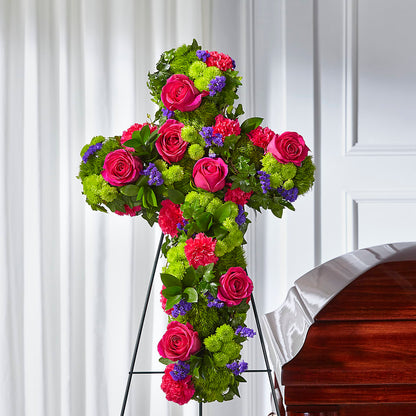 Tribute Rose Floral Cross – EMERY'S FLOWERS & CO, Maumee OH
