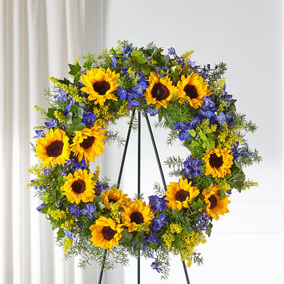 Bright Rays Wreath – EMERY'S FLOWERS & CO, Maumee OH
