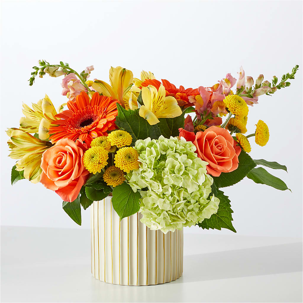 Autumn Sunshine Bouquet with Ivory Vase – EMERY'S FLOWERS & CO, Maumee OH