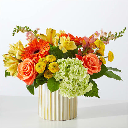 Autumn Sunshine Bouquet with Ivory Vase – EMERY'S FLOWERS & CO, Maumee OH