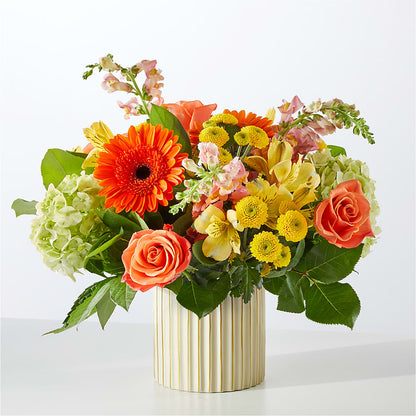 Autumn Sunshine Bouquet with Ivory Vase – EMERY'S FLOWERS & CO, Maumee OH