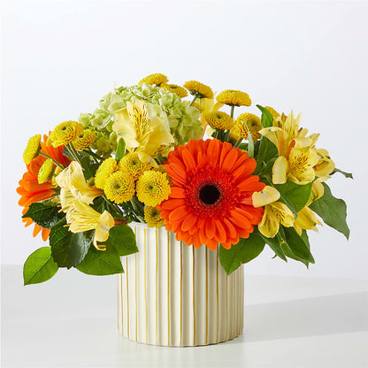 Autumn Sunshine Bouquet with Ivory Vase – EMERY'S FLOWERS & CO, Maumee OH