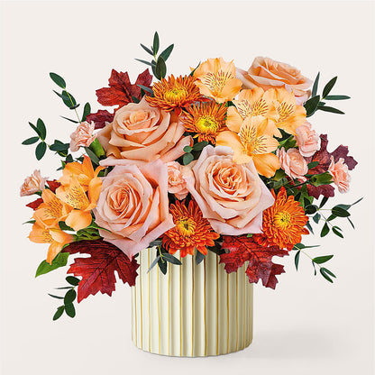 Spiced Latte Bouquet with Ivory Vase – EMERY'S FLOWERS & CO, Maumee OH