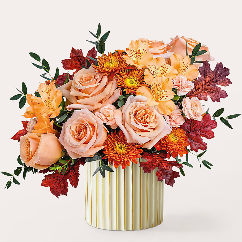 Spiced Latte Bouquet with Ivory Vase – EMERY'S FLOWERS & CO, Maumee OH