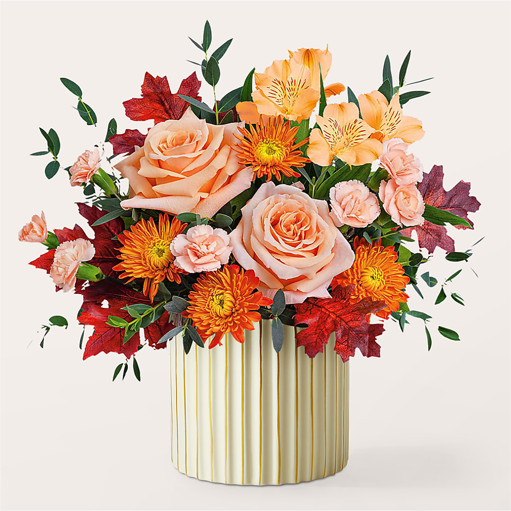 Spiced Latte Bouquet with Ivory Vase – EMERY'S FLOWERS & CO, Maumee OH