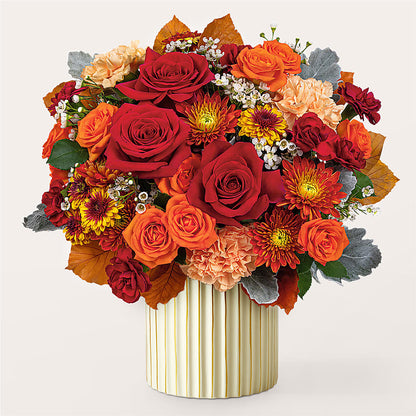 Merlot Bouquet with Ivory Vase – EMERY'S FLOWERS & CO, Maumee OH