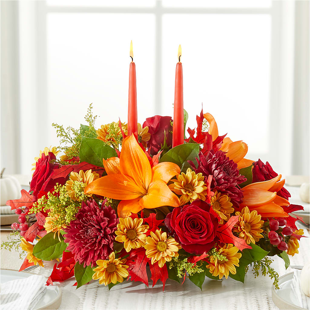 Autumn's Embrace Centerpiece – EMERY'S FLOWERS & CO, Maumee OH