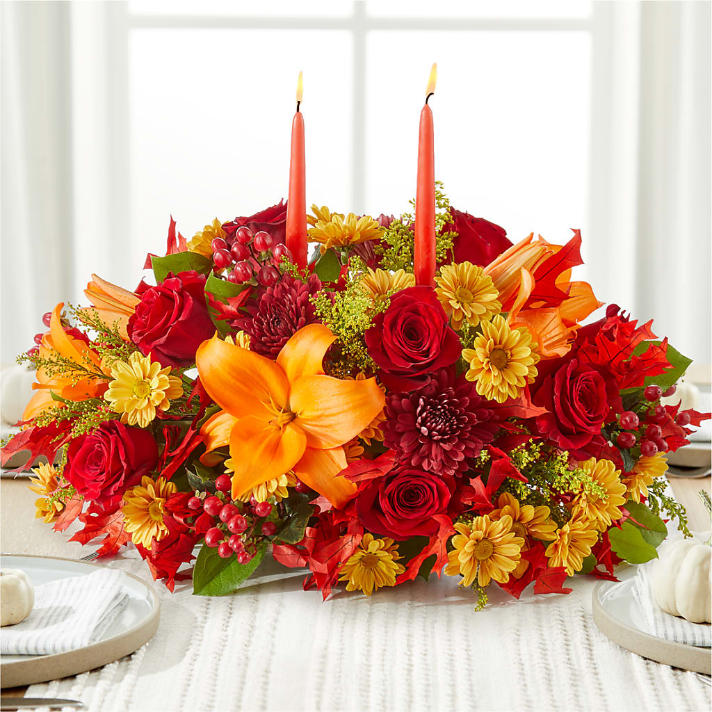 Autumn's Embrace Centerpiece – EMERY'S FLOWERS & CO, Maumee OH