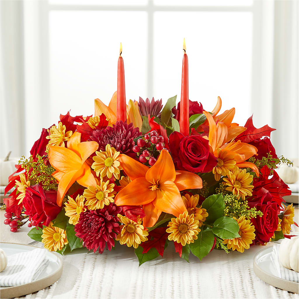 Autumn's Embrace Centerpiece – EMERY'S FLOWERS & CO, Maumee OH