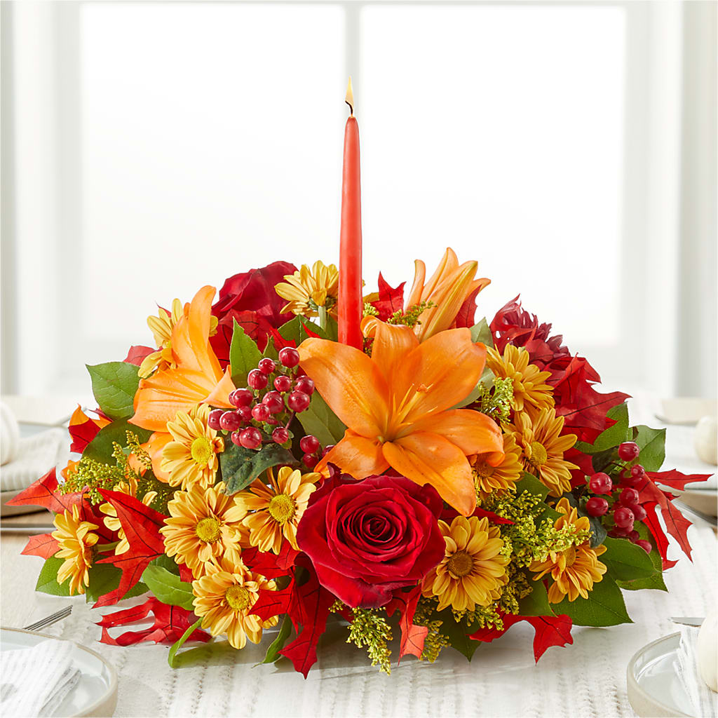 Autumn's Embrace Centerpiece – EMERY'S FLOWERS & CO, Maumee OH