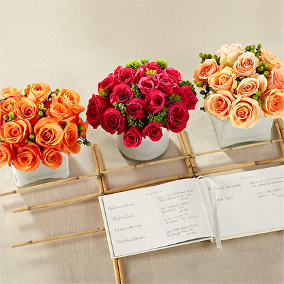 Dawn Rose Centerpiece – EMERY'S FLOWERS & CO, Maumee OH